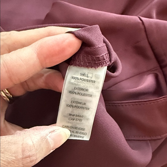 Calvin Klein Deep Burgundy Wide Leg Pants - Picture 8 of 8